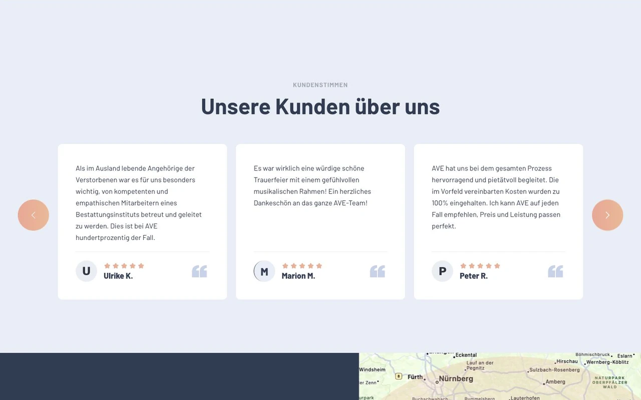 Kundenstimmen der AVE-Webseite